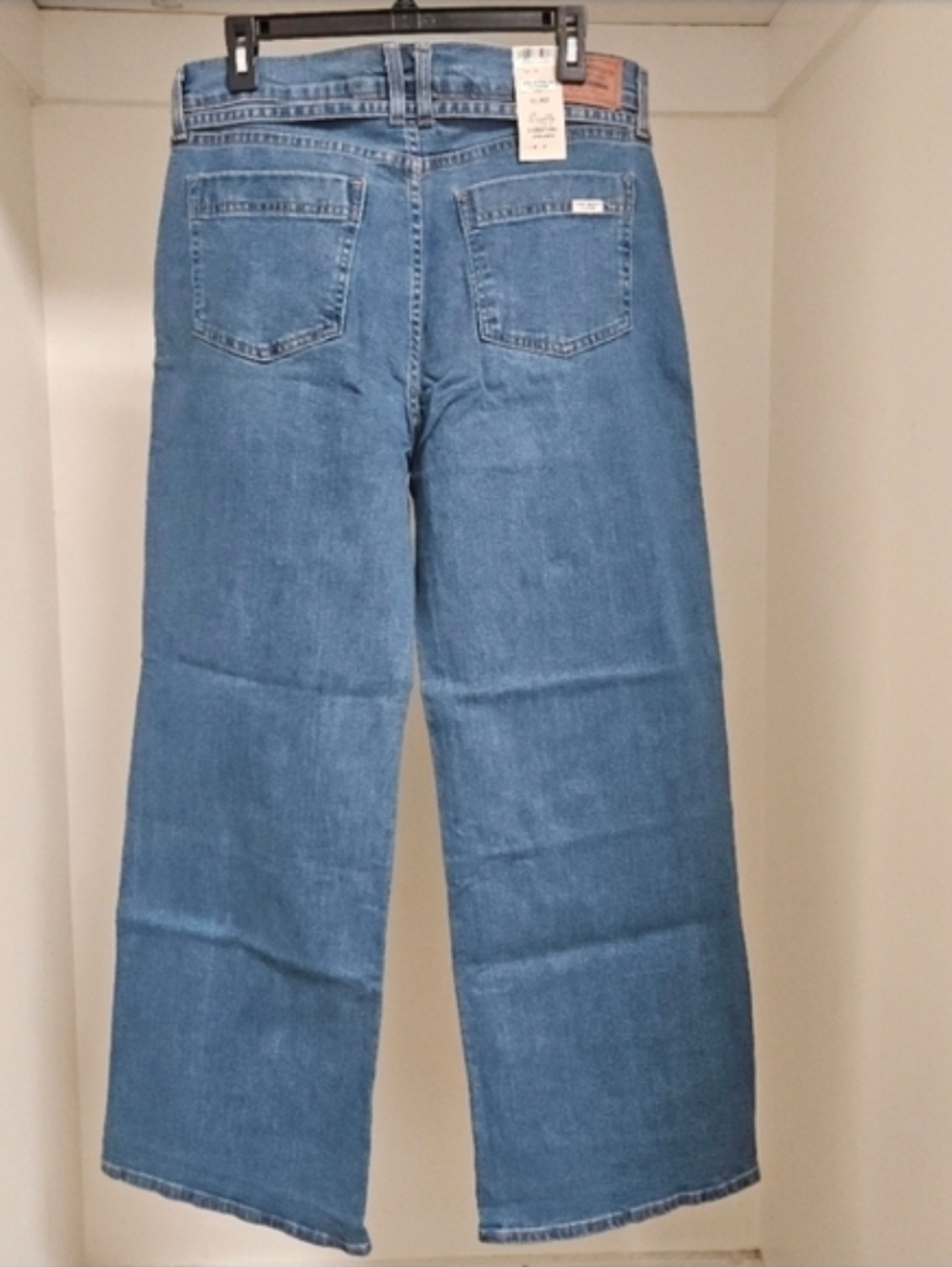73 LEVI'S STRAUSS SIGNATURE HERITAGE BELTED WIDE LEG MID RISE JEANS 12/31 - Picture 4 of 6